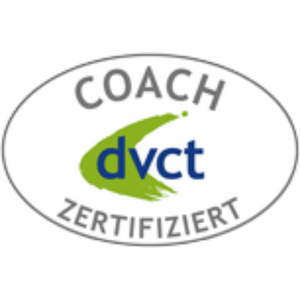 Coach dvct zertifiziert Das Bild zeigt das Siegel des dvct (Deutscher Verband für Coaching und Training) als Coach zertifiziert